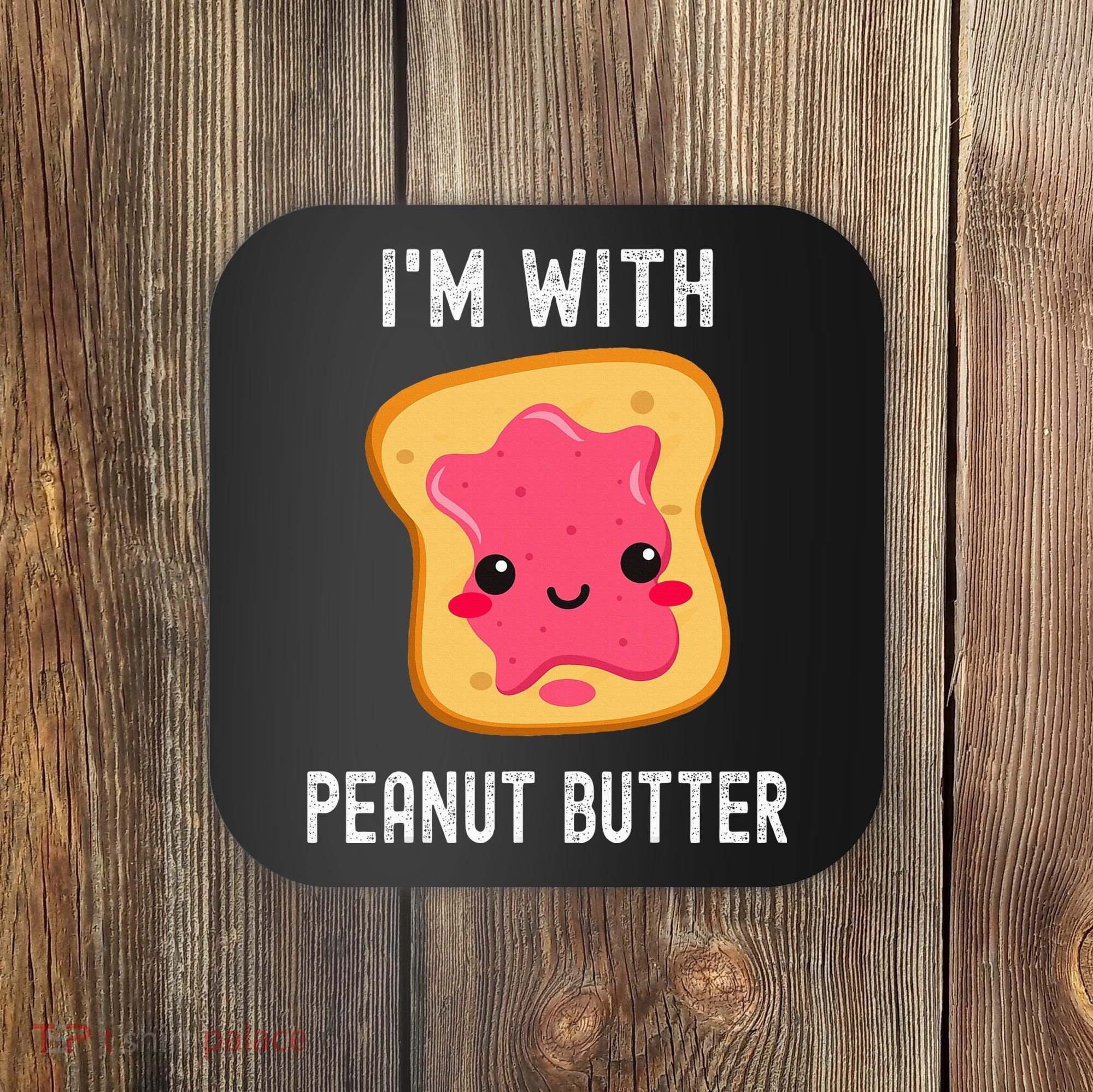Funny Peanut Butter Jelly Matching Couples His & Hers Coaster