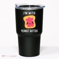 Funny Peanut Butter Jelly Matching Couples His & Hers Tumbler thumb 0