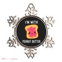 Funny Peanut Butter Jelly Matching Couples His & Hers Ornament thumb 0