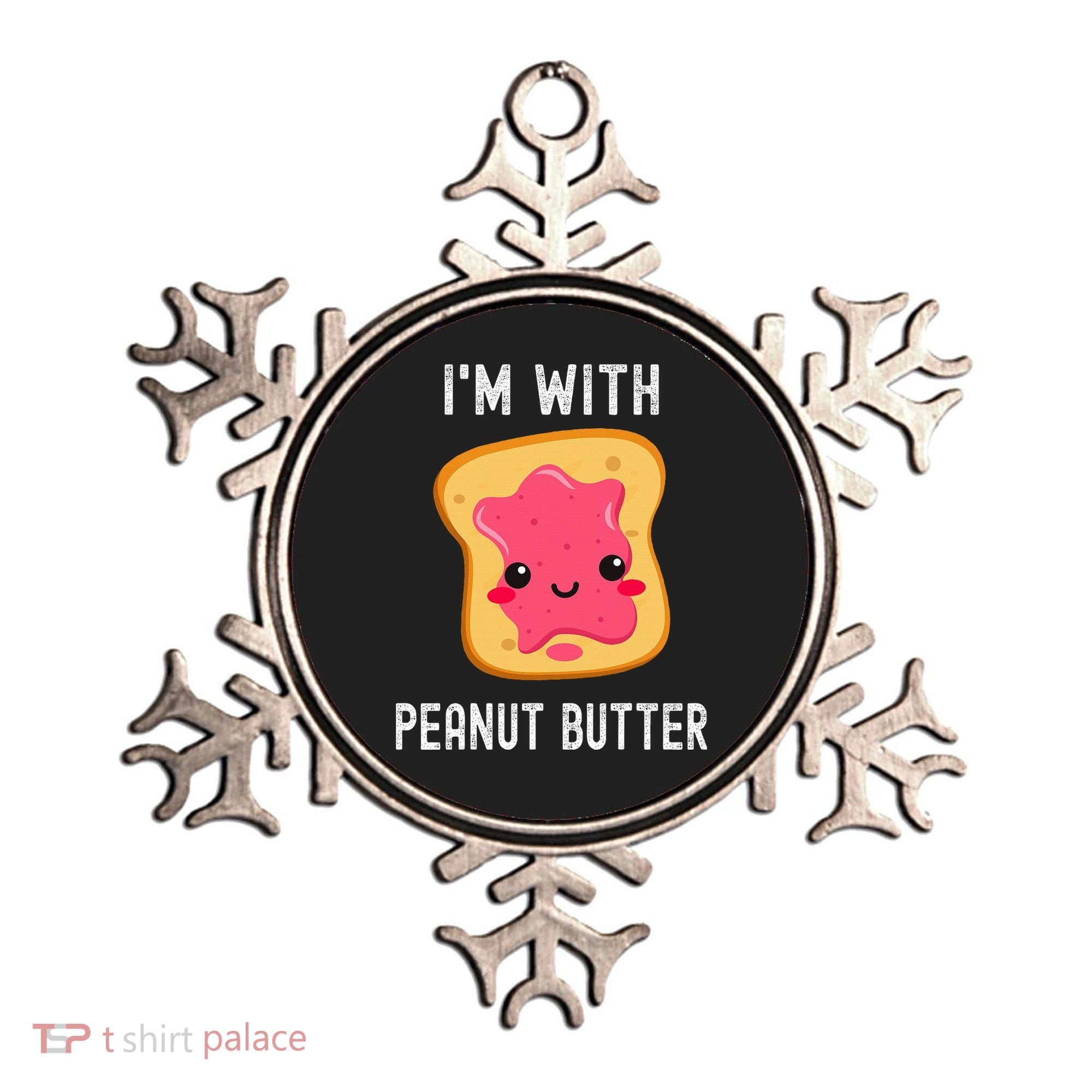 Funny Peanut Butter Jelly Matching Couples His & Hers Ornament