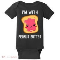 Funny Peanut Butter Jelly Matching Couples His & Hers Baby Bodysuit thumb 0