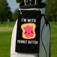 Funny Peanut Butter Jelly Matching Couples His & Hers Golf Towel thumb 2