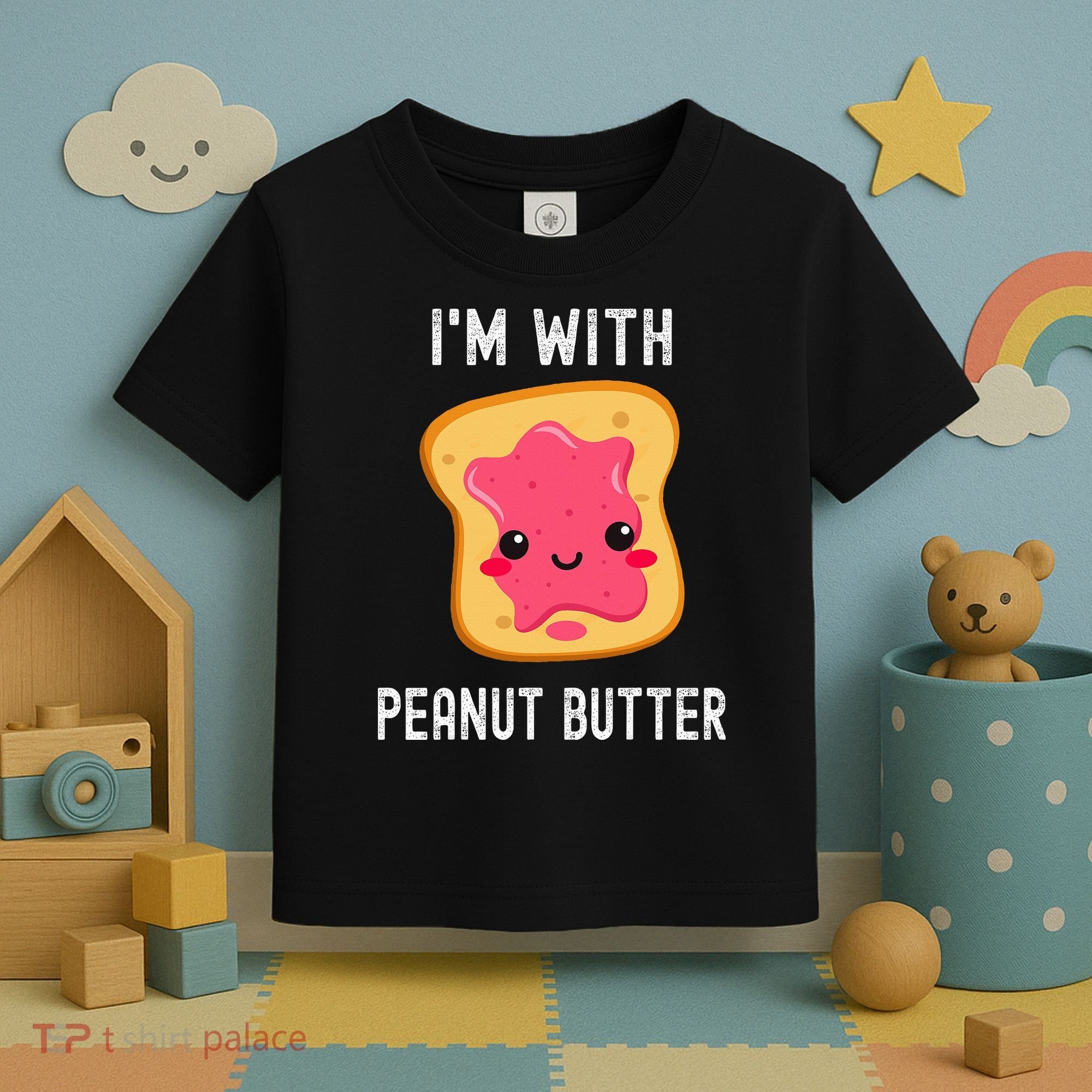 Funny Peanut Butter Jelly Matching Couples His & Hers Toddler T-Shirt