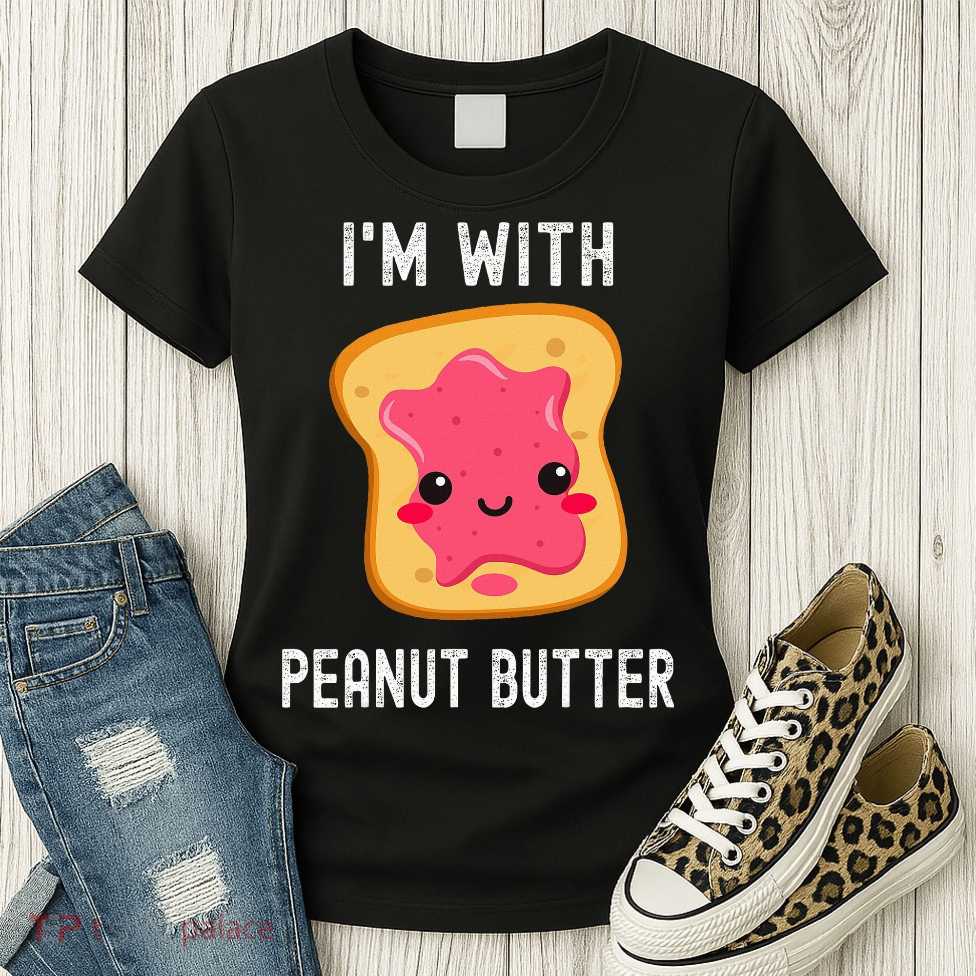 Funny Peanut Butter Jelly Matching Couples His & Hers Women's T-Shirt