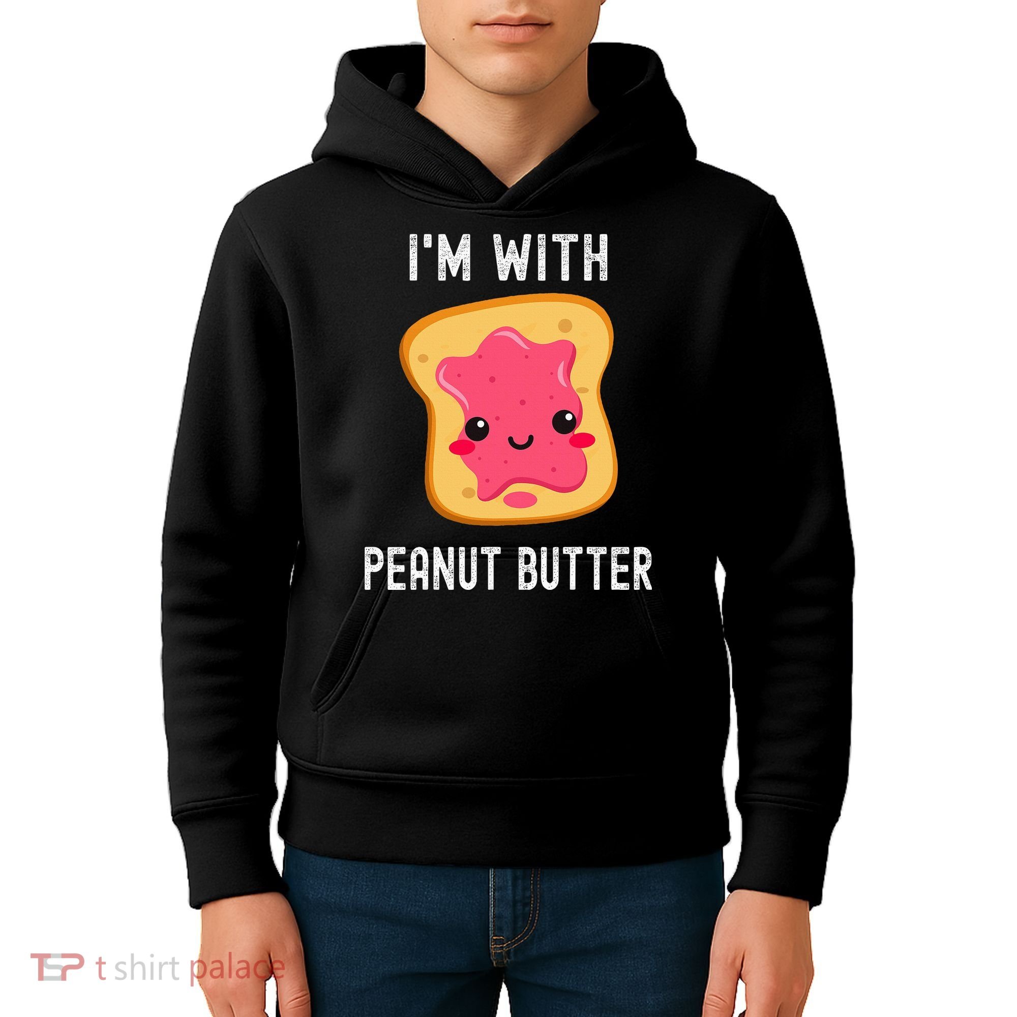 Funny Peanut Butter Jelly Matching Couples His & Hers Kids Hoodie