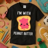 Funny Peanut Butter Jelly Matching Couples His & Hers Kids T-Shirt thumb 3