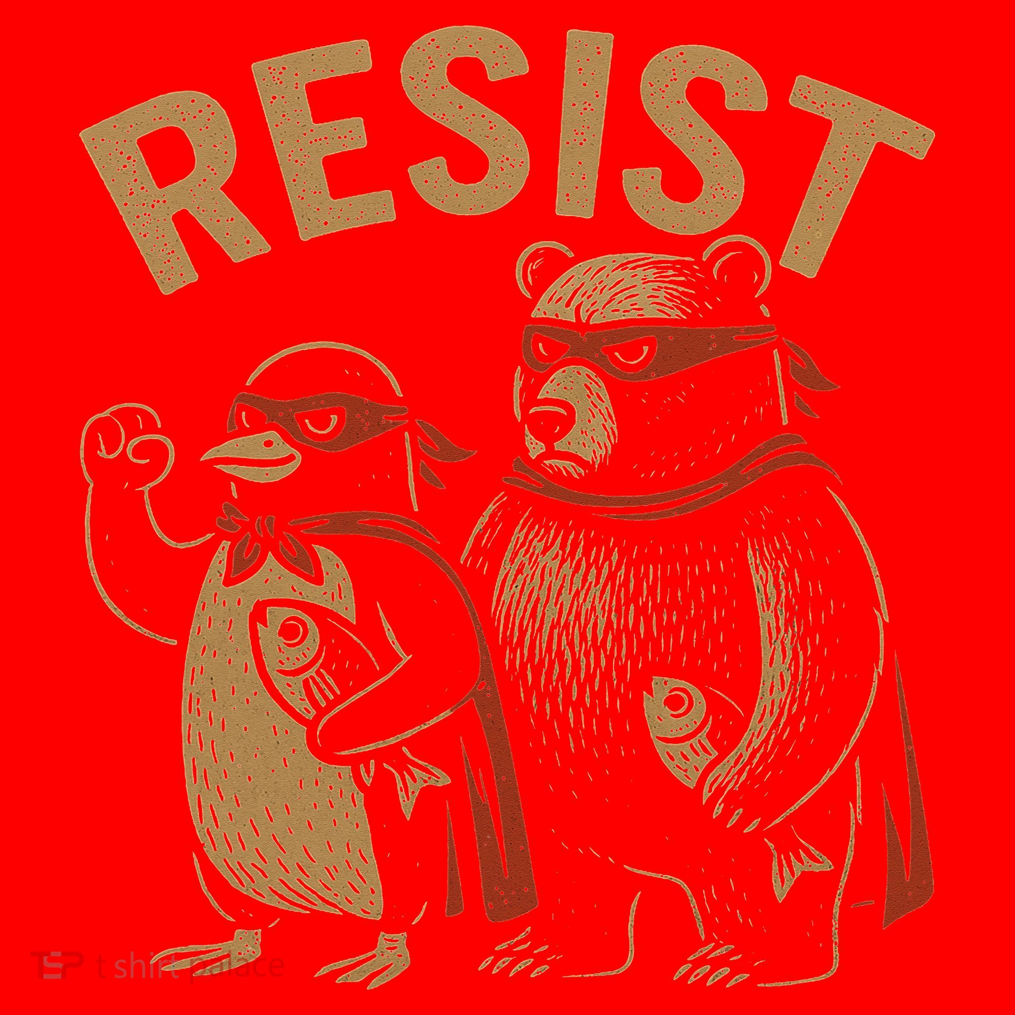 Funny Penguin Bear Resist Penguins Protest Against Tariffs Santa Hat