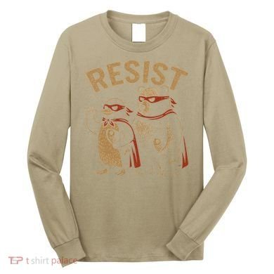 Funny Penguin Bear Resist Penguins Protest Against Tariffs Long Sleeve Shirt