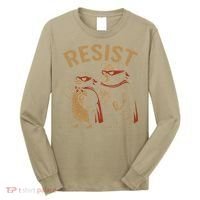 Funny Penguin Bear Resist Penguins Protest Against Tariffs Long Sleeve Shirt thumb 0