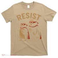 Funny Penguin Bear Resist Penguins Protest Against Tariffs T-Shirt thumb 0