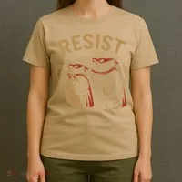 Funny Penguin Bear Resist Penguins Protest Against Tariffs T-Shirt thumb 4