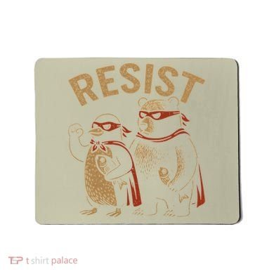 Funny Penguin Bear Resist Penguins Protest Against Tariffs Mousepad