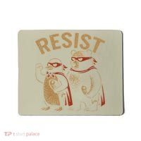 Funny Penguin Bear Resist Penguins Protest Against Tariffs Mousepad thumb 0