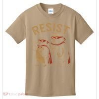 Funny Penguin Bear Resist Penguins Protest Against Tariffs Kids T-Shirt thumb 0