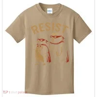 Funny Penguin Bear Resist Penguins Protest Against Tariffs Kids T-Shirt thumb 0