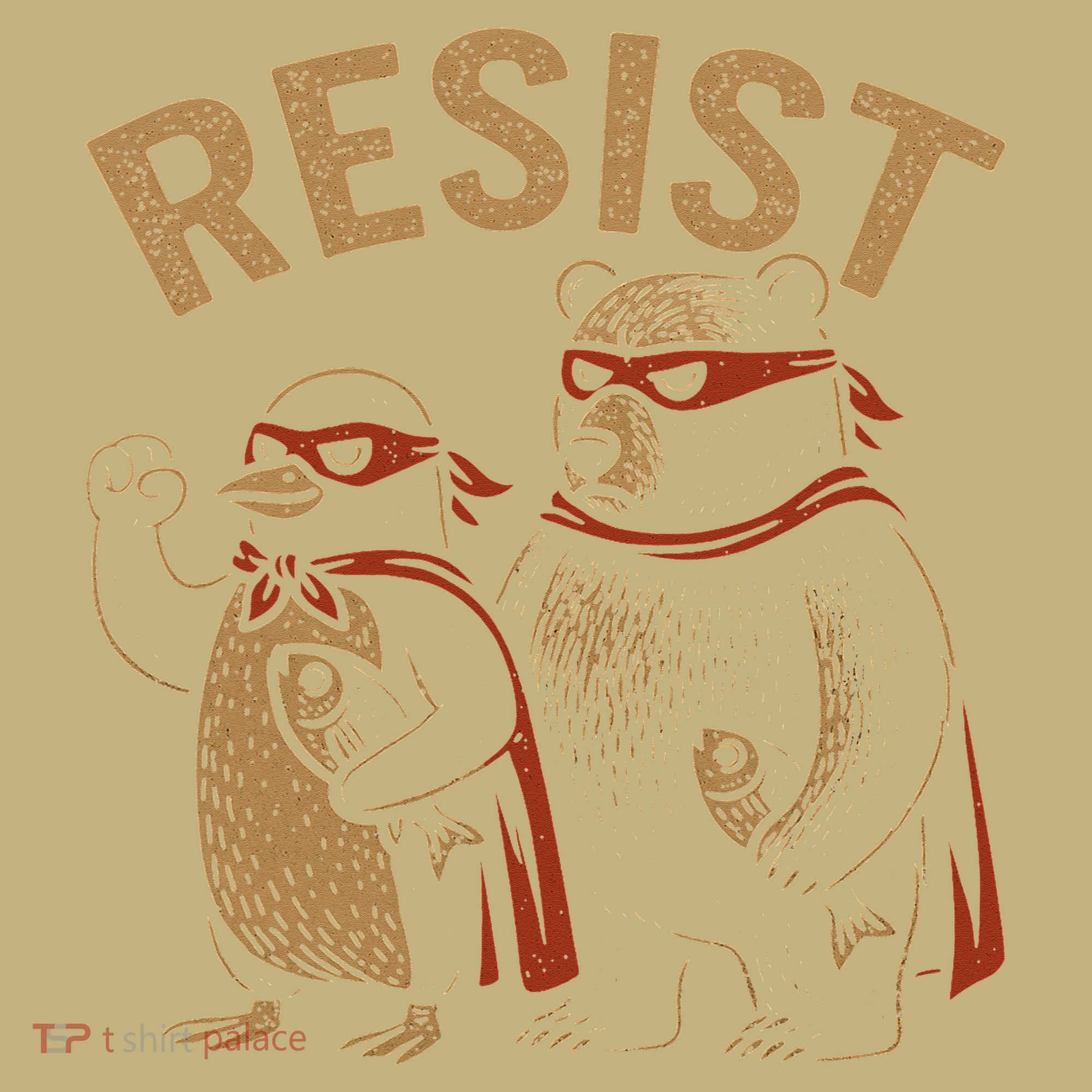 Funny Penguin Bear Resist Penguins Protest Against Tariffs Kids T-Shirt
