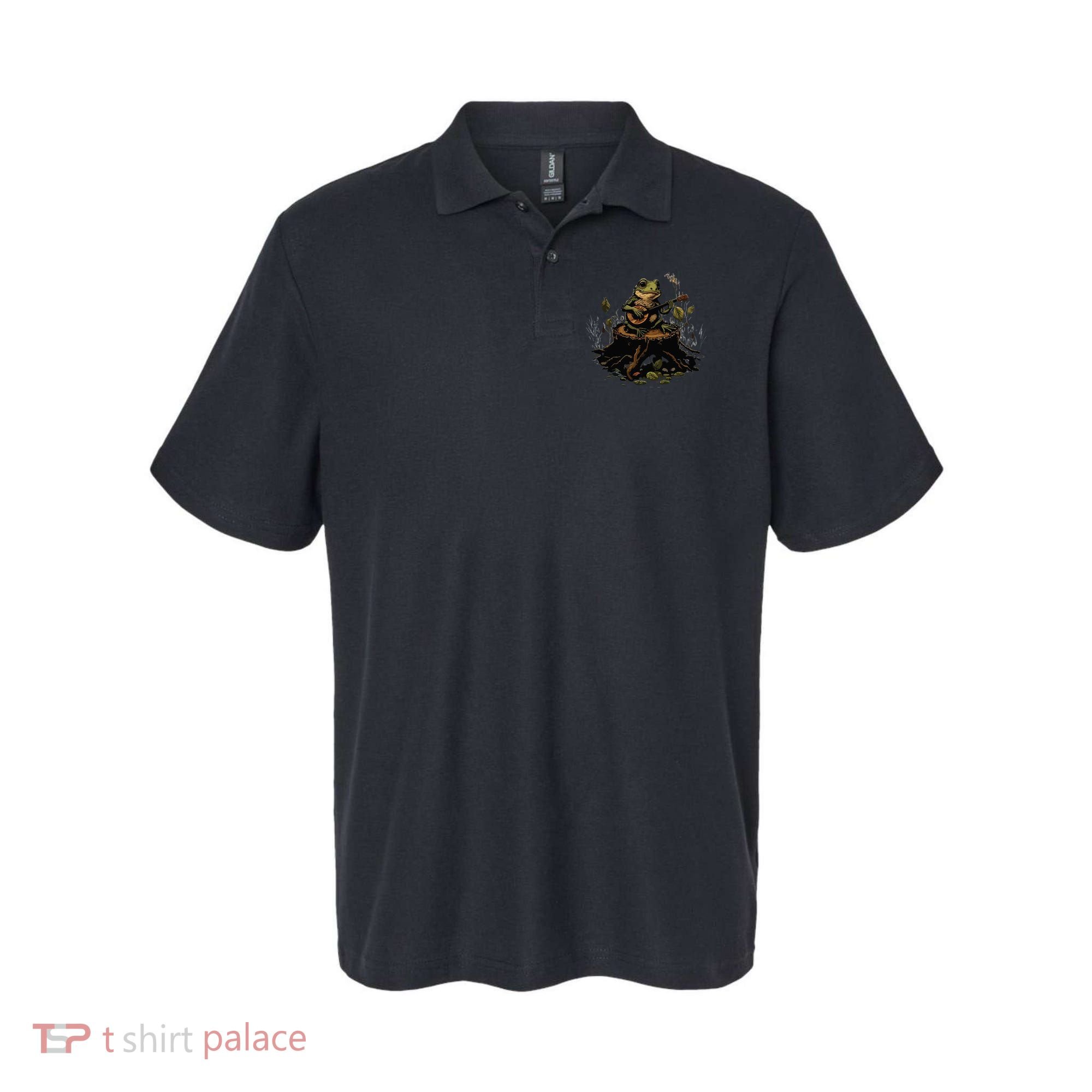 Frog Playing Banjo On Log Gift Polo