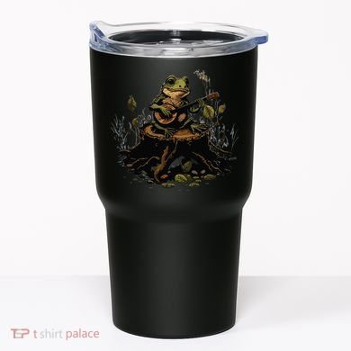 Frog Playing Banjo On Log Gift Tumbler