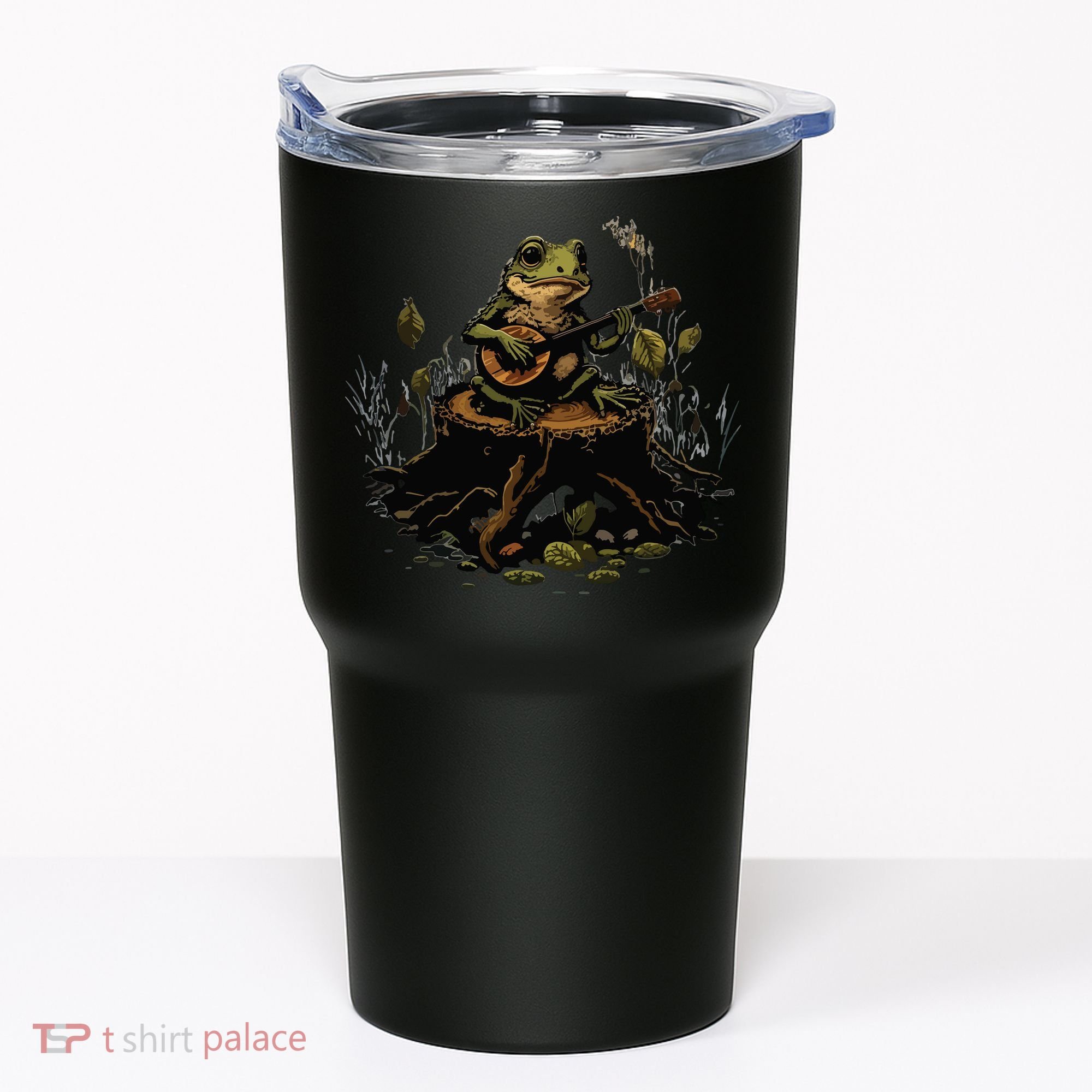 Frog Playing Banjo On Log Gift Tumbler