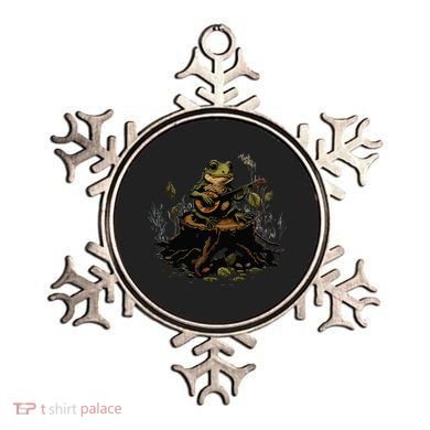 Frog Playing Banjo On Log Gift Ornament