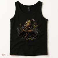 Frog Playing Banjo On Log Gift Tank Top thumb 2