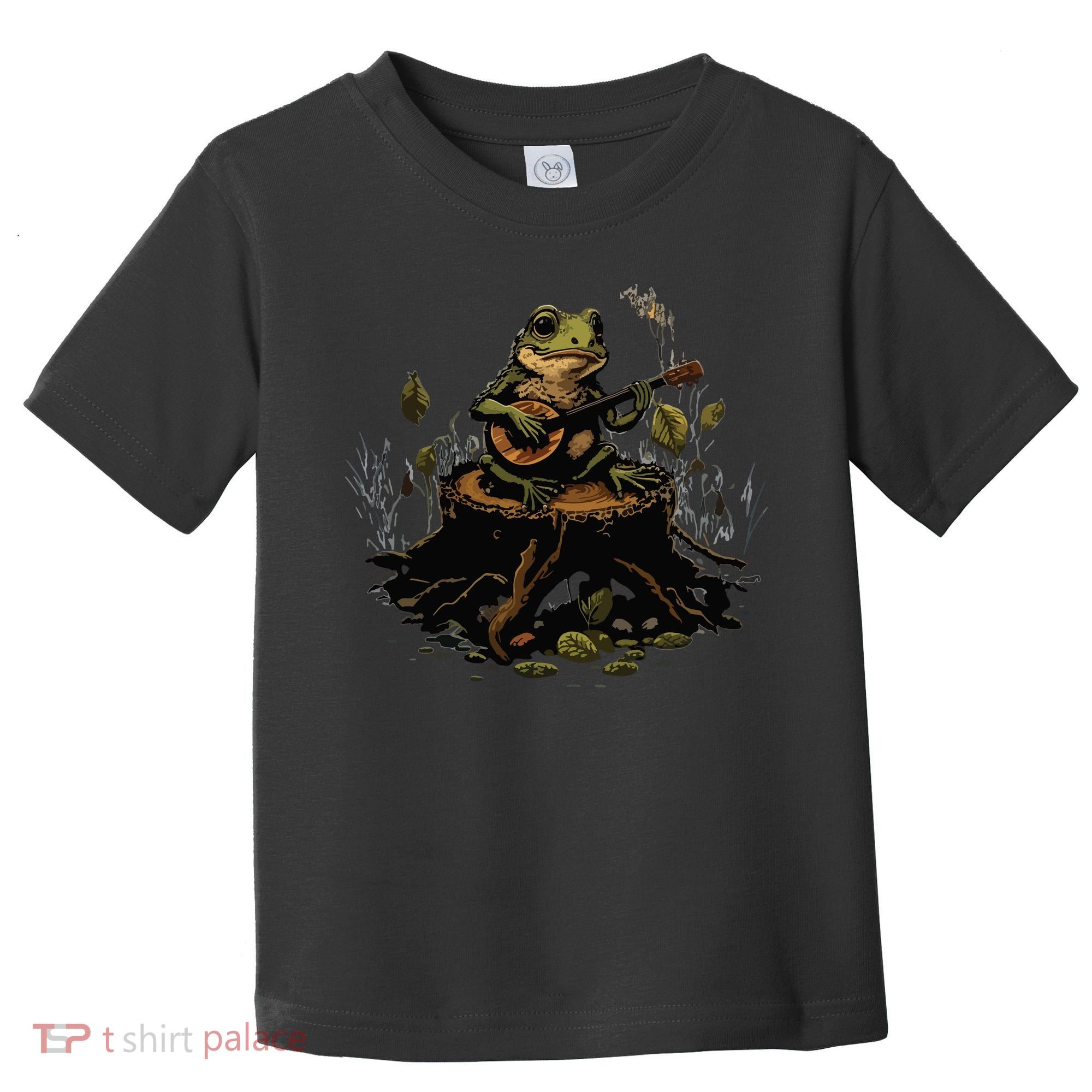 Frog Playing Banjo On Log Gift Toddler T-Shirt