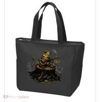 Frog Playing Banjo On Log Gift Tote Bag thumb 3