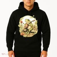 Frog Playing Banjo On Log Hoodie thumb 2