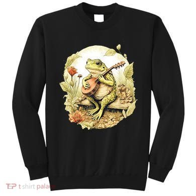 Frog Playing Banjo On Log Sweatshirt