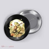 Frog Playing Banjo On Log Button thumb 0