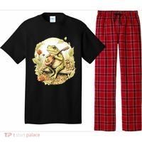 Frog Playing Banjo On Log Pajama Set thumb 0