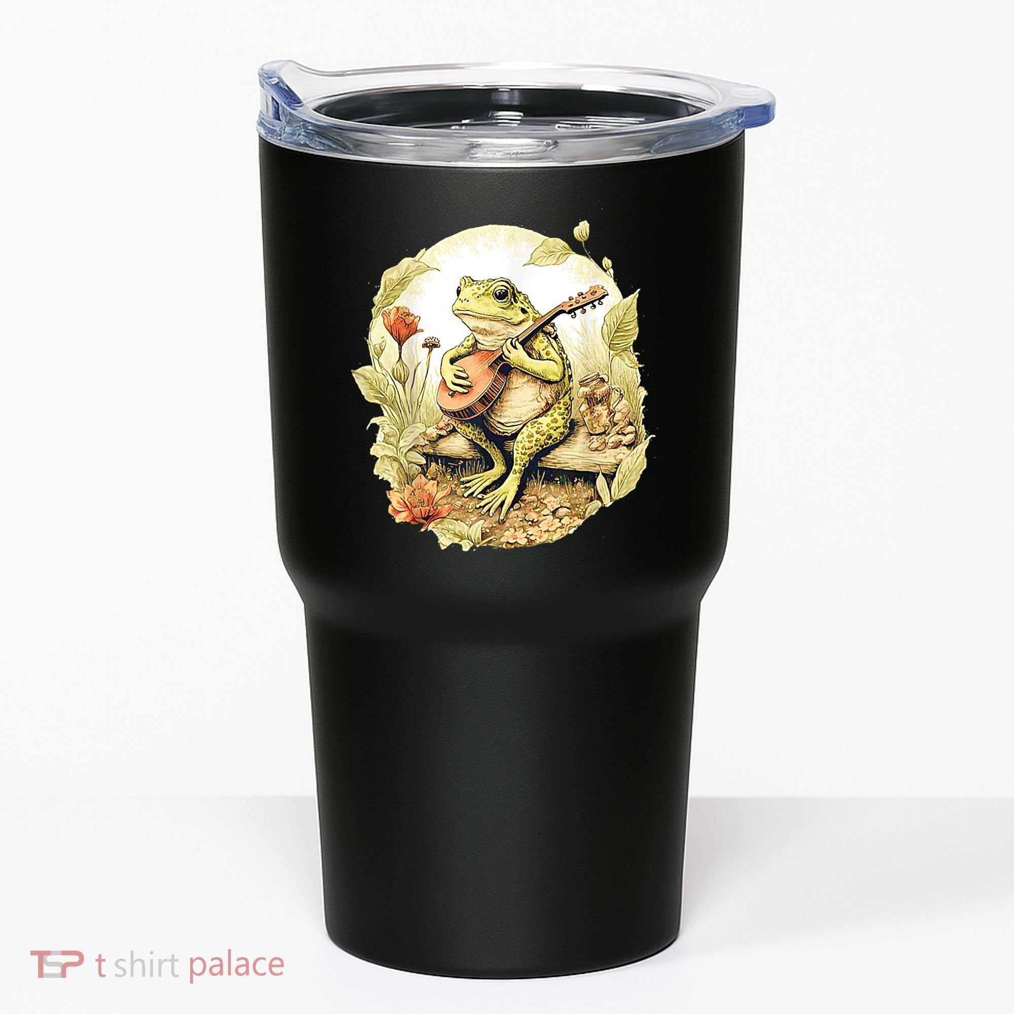 Frog Playing Banjo On Log Tumbler