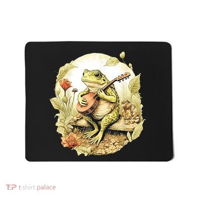 Frog Playing Banjo On Log Mousepad