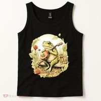 Frog Playing Banjo On Log Tank Top thumb 2
