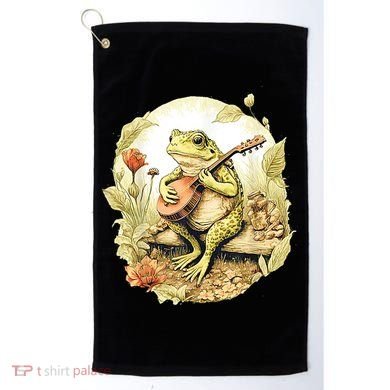 Frog Playing Banjo On Log Golf Towel