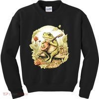 Frog Playing Banjo On Log Kids Sweatshirt thumb 0