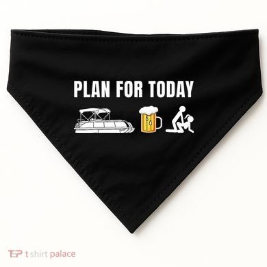 Funny Pontoon Boat Plan for Today Beer Boating  USA-Made Doggie Bandana