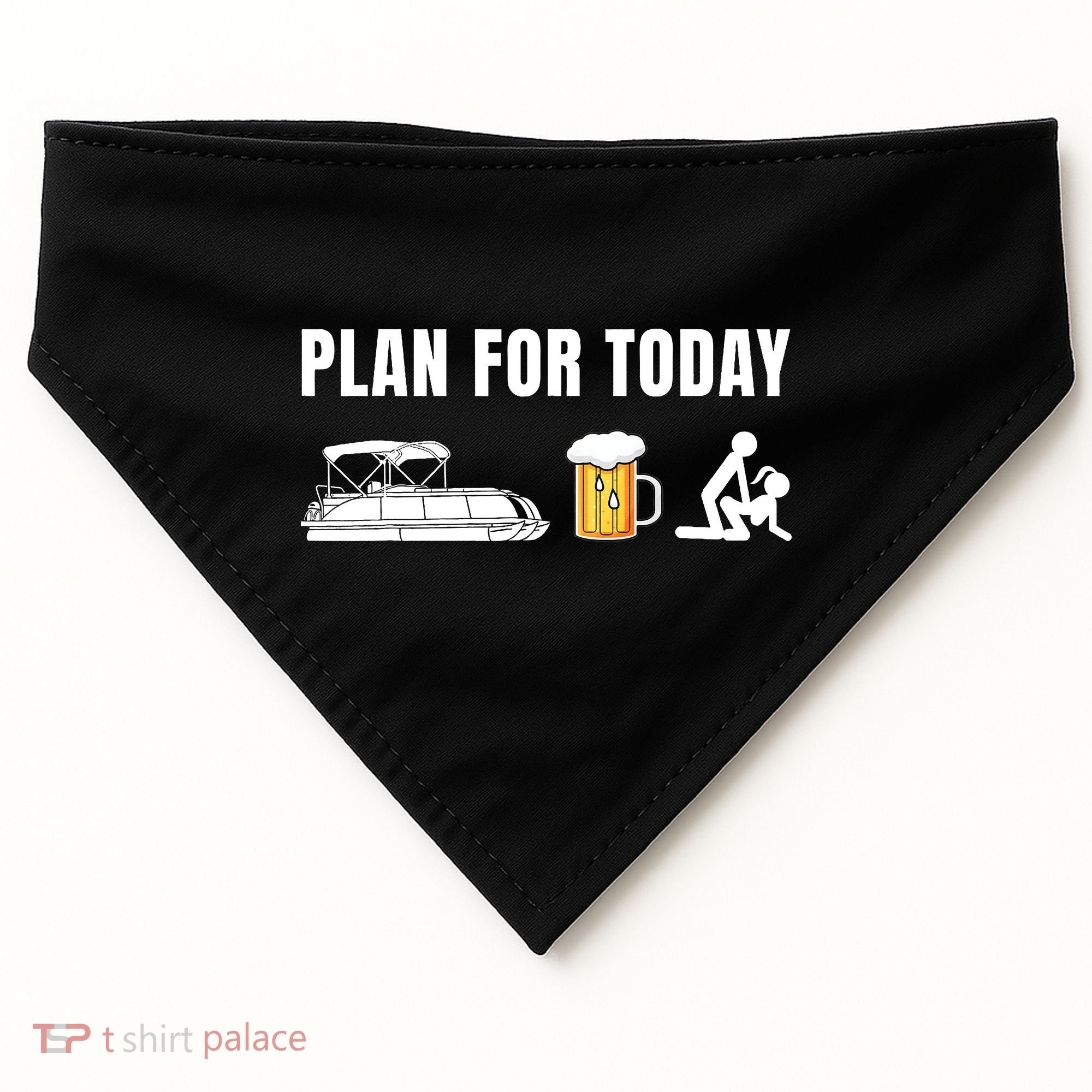 Funny Pontoon Boat Plan for Today Beer Boating  USA-Made Doggie Bandana