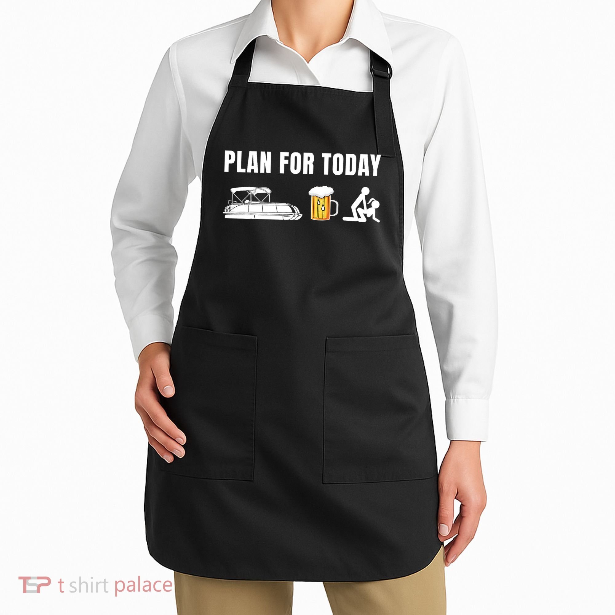 Funny Pontoon Boat Plan for Today Beer Boating  Apron