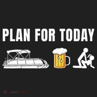 Funny Pontoon Boat Plan for Today Beer Boating  Beanie thumb 2