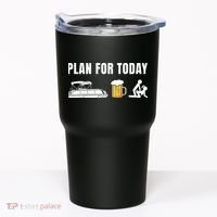 Funny Pontoon Boat Plan for Today Beer Boating  Tumbler thumb 0