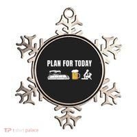 Funny Pontoon Boat Plan for Today Beer Boating  Ornament thumb 0