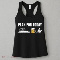 Funny Pontoon Boat Plan for Today Beer Boating  Women's Tank Top thumb 3