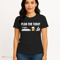 Funny Pontoon Boat Plan for Today Beer Boating  Women's T-Shirt thumb 4
