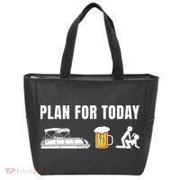Funny Pontoon Boat Plan for Today Beer Boating  Tote Bag thumb 0