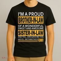 Funny Proud Brother In Law Gifts From Sister In Law Birthday T-Shirt thumb 3