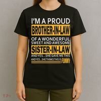 Funny Proud Brother In Law Gifts From Sister In Law Birthday T-Shirt thumb 4