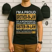 Funny Proud Brother In Law Gifts From Sister In Law Birthday T-Shirt thumb 6
