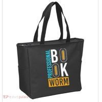 Funny Professional Book Worm Tote Bag thumb 2