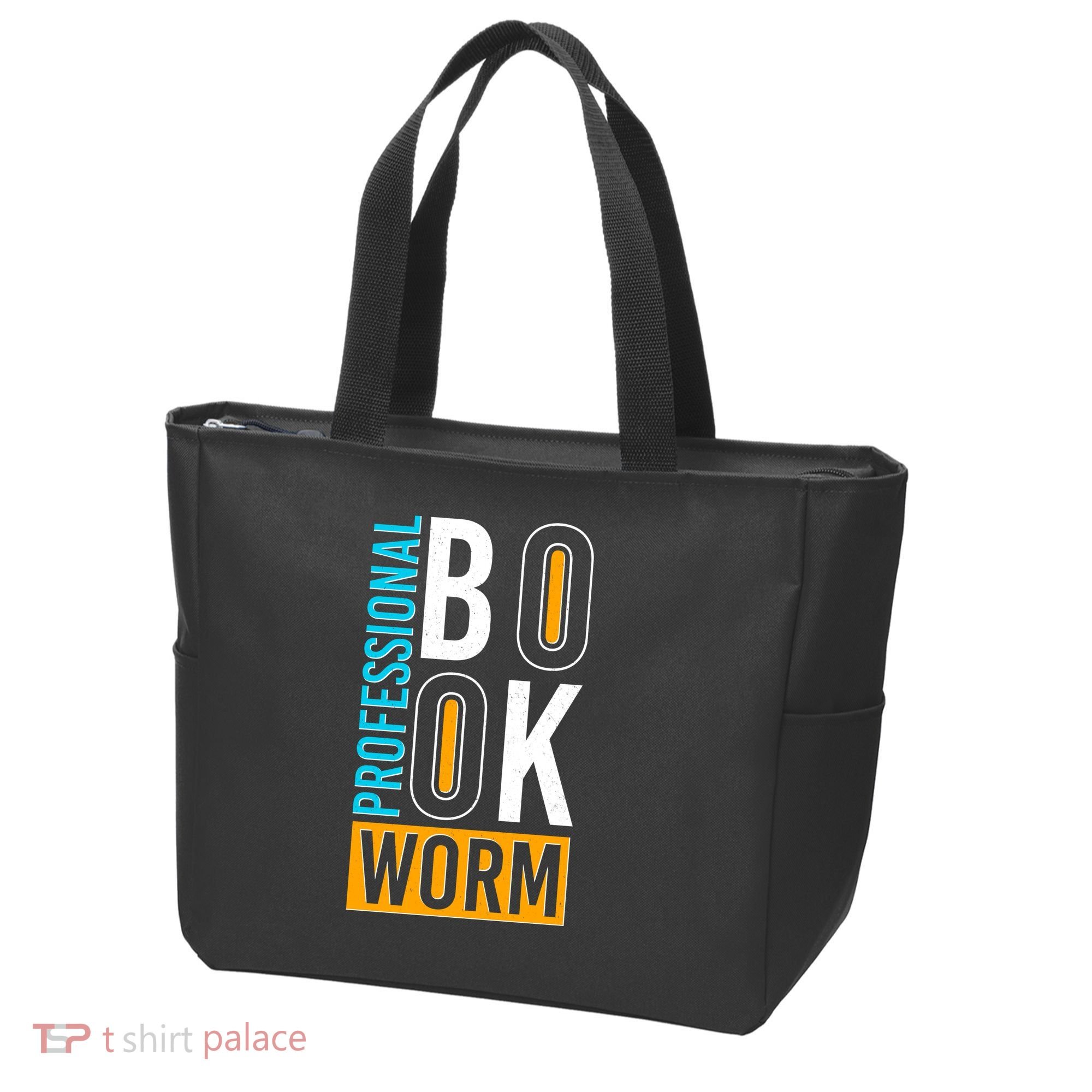 Funny Professional Book Worm Tote Bag